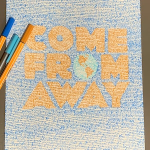 Come From Away Handwritten Lyrics Prints