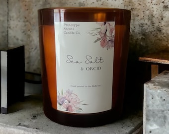 Sea Salt + Orchid Candle  | Hand Poured Scented Candles