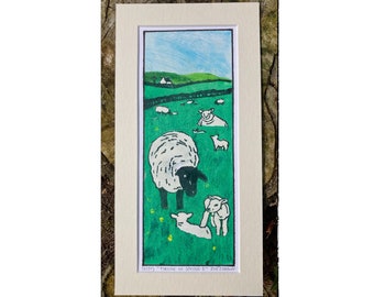 Tyrone in Spring I | Original hand pulled linocut print | Limited edition of 30