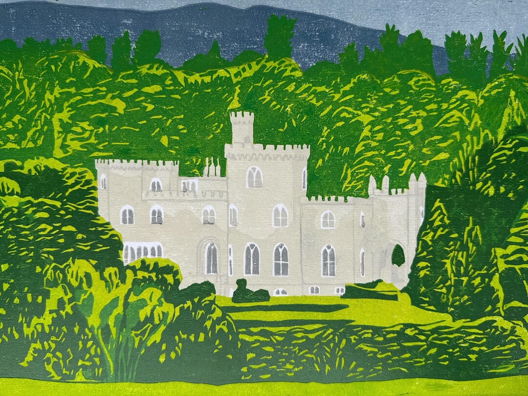 Killymoon Castle Linocut Print: Cookstown, Northern Ireland Wall Art - Etsy
