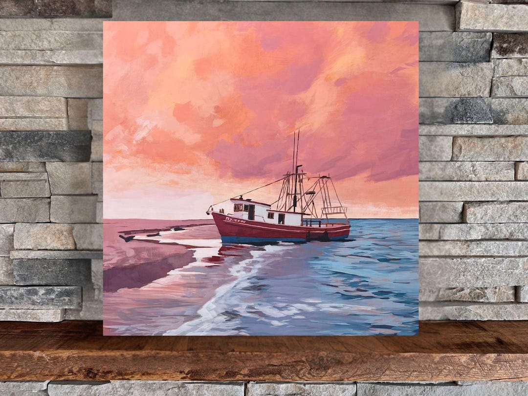 Donna Kay | Square Landscape Mounted Print, Florida Coast Colorful ...