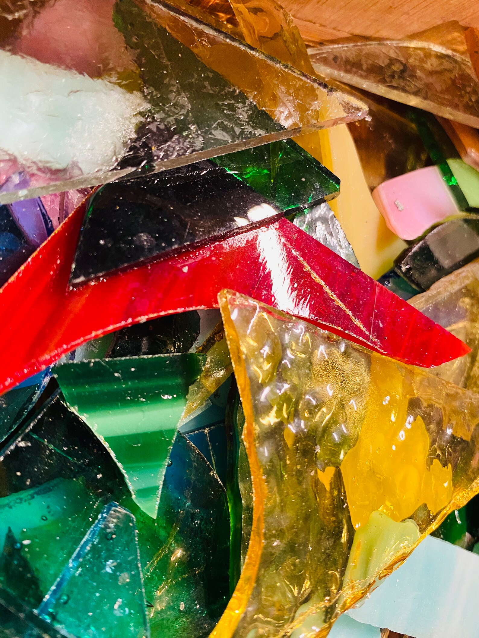 8 Lb Stained Glass Scrap Art Glass Mosaic Supply Jewelry Multi Colored ...