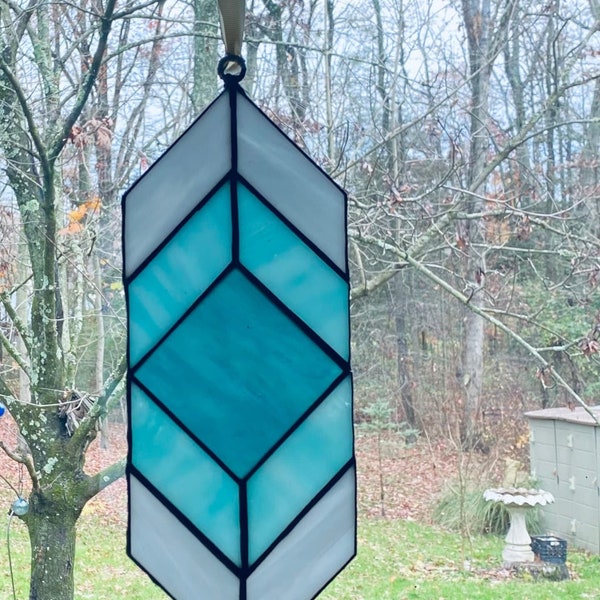 Stained Glass suncatcher window hanging wall hanging art deco