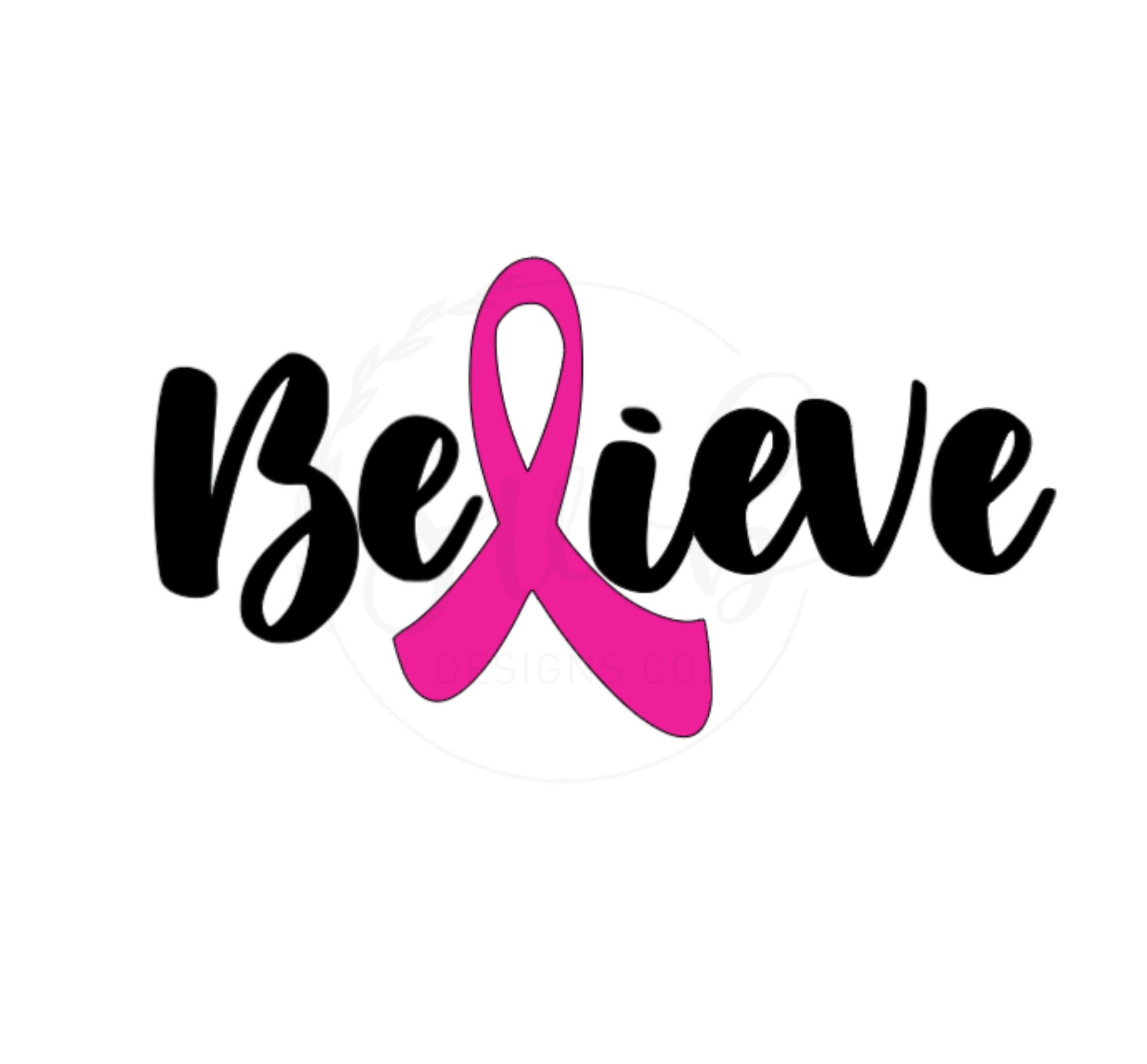 Believe Breast Cancer Ribbon Believe Breast Cancer Ribbon