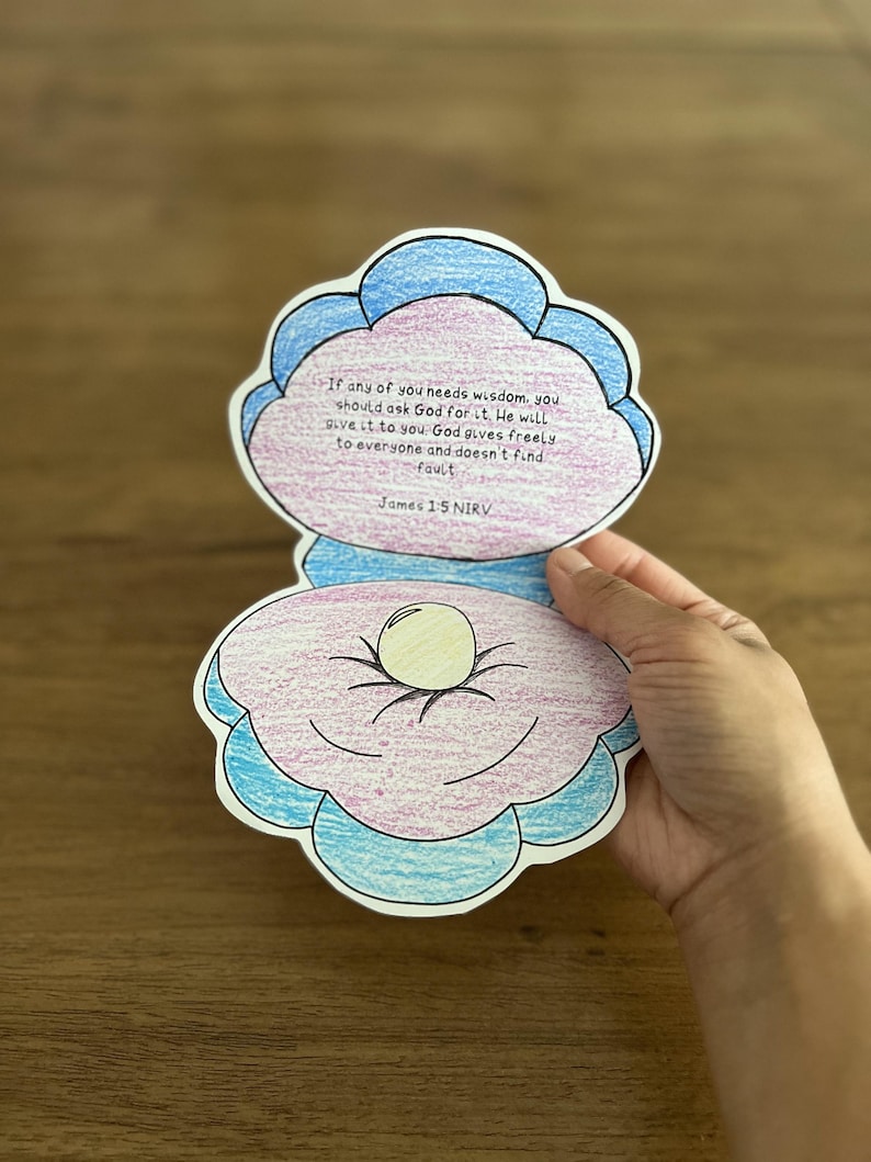 Pearl of Wisdom Activity | James 1:5 Lesson Craft on Knowing and Doing ...