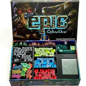 Tiny Epic Cthulhu and Expansion Board Game Organizer