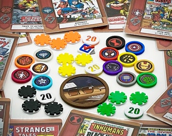 Comic Hunters Token Upgrades and Box Organizer