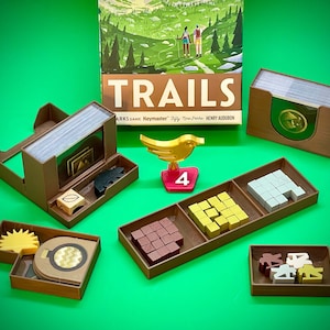TRAILS- game box organizer (fits sleeved cards)