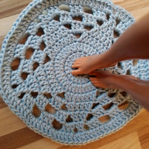 Bohemian crochet star rug for dolls, dollhouse 1:6 or 1/12 scale, dollhouse diorama carpet