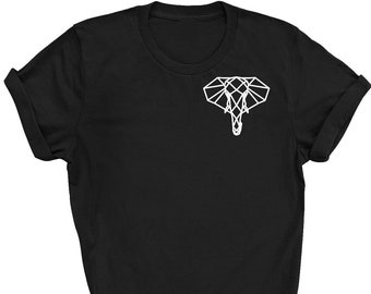 Geometric Elephant T-Shirt: Hipster Unisex Tee
