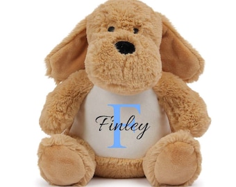 Osito de peluche personalizado: cachorro de peluche, regalo con inicial personalizada