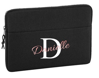 13&quot; Personalised Laptop Bag, Laptop Case, Personalised Initial & name, Uni Gift, Custom Computer Bag, 13 inch Sleeve, College Gift,School