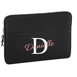 13&quot; Personalised Laptop Bag, Laptop Case, Personalised Initial & name, Uni Gift, Custom Computer Bag, 13 inch Sleeve, College Gift,School