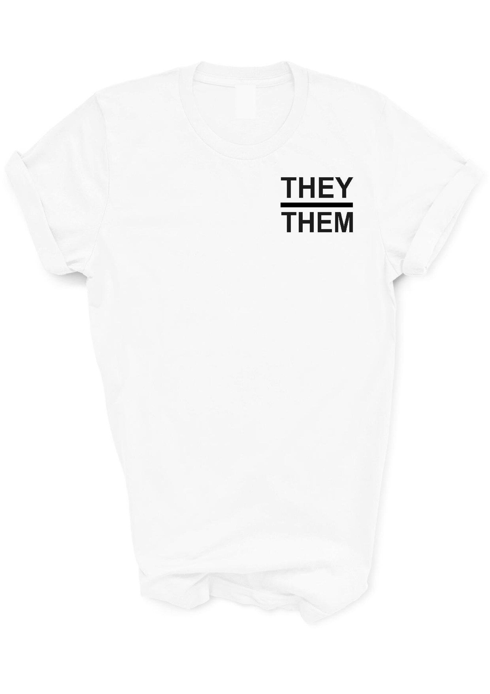 They Them T-shirt Pronouns Gender Identity Shirts for - Etsy UK