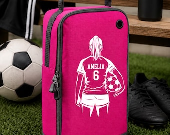 Personalied Girl Football Boot Bag | Custom Name & Number, Sports Gift