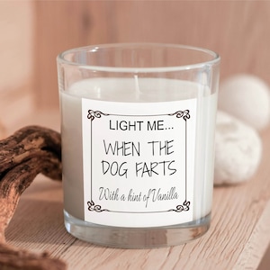Light Me When The Dog Farts, Funny Candle For Dog Owner, Funny Present For Dog Mum, Dog Dad, Mothers Day Gift