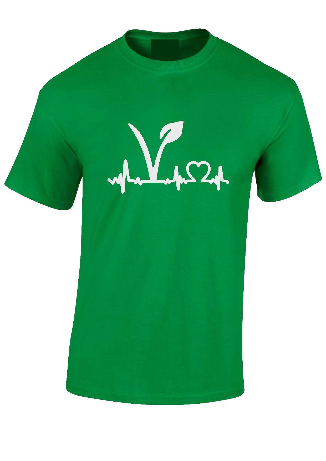 Image of Vegan Pulse T-Shirt Heartbeat, Fitness, Peace, Mindfulness T-Shirt