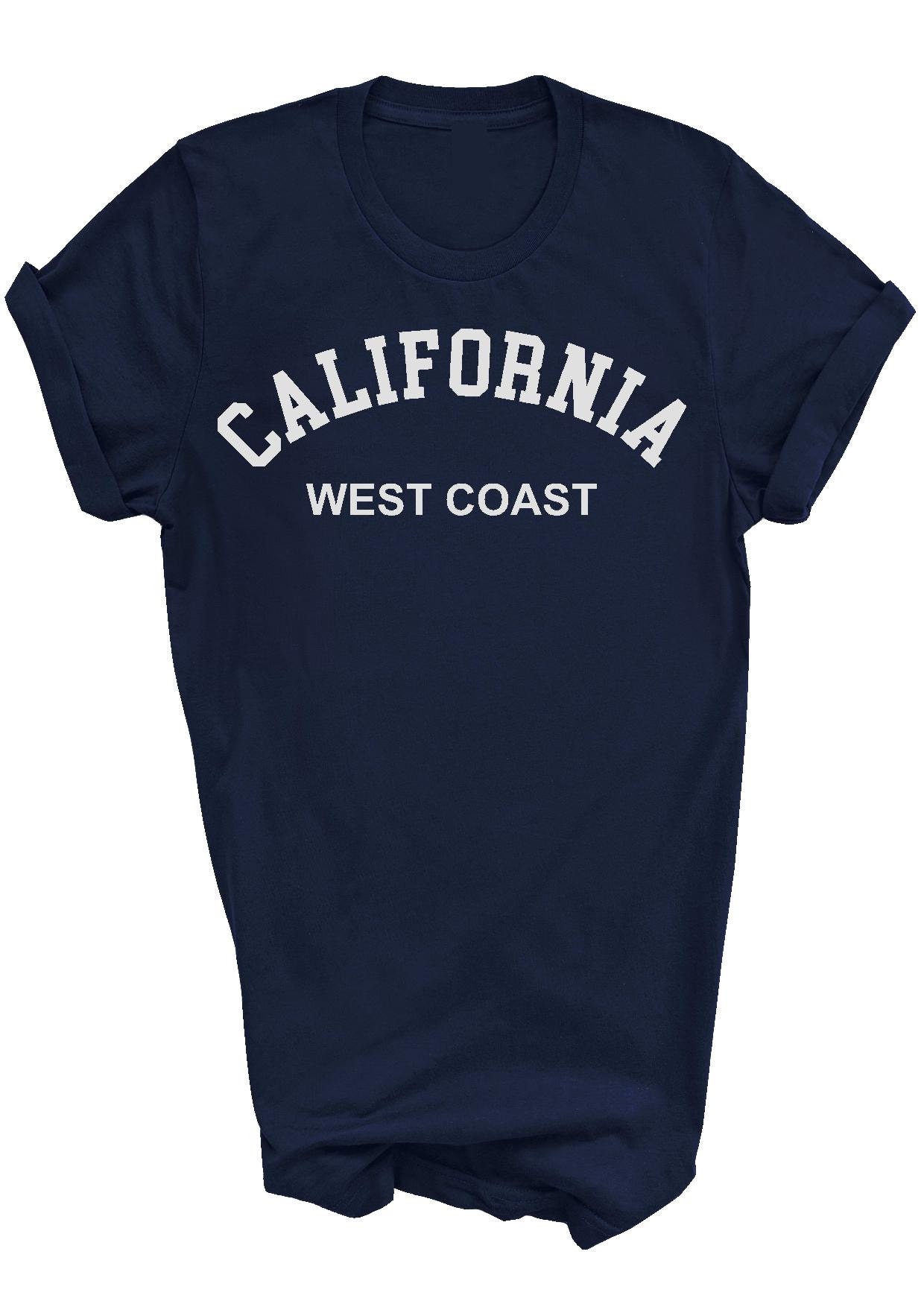 California TShirt West Coast California Dreaming Adult SM Etsy