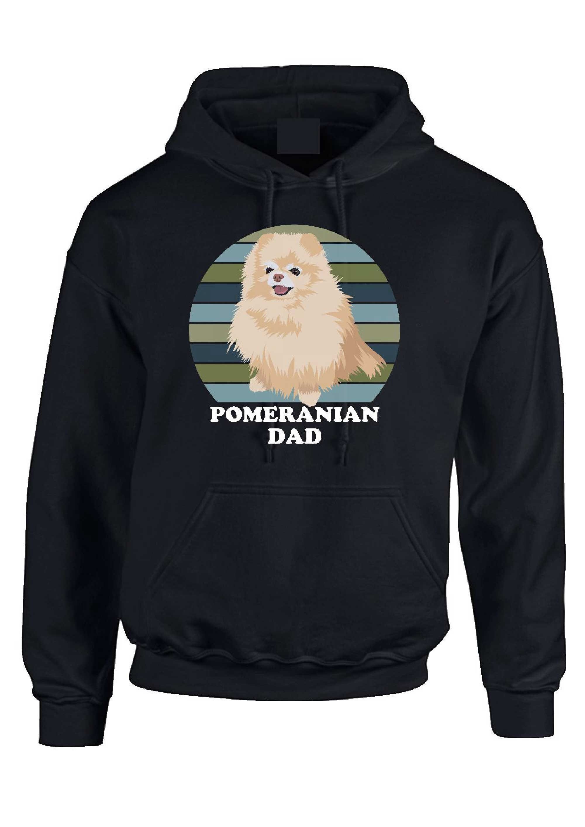 Pomeranian Dad Kapuzenpullover, Dog Dad Novelty Kapuzentop Erwachsene Männer