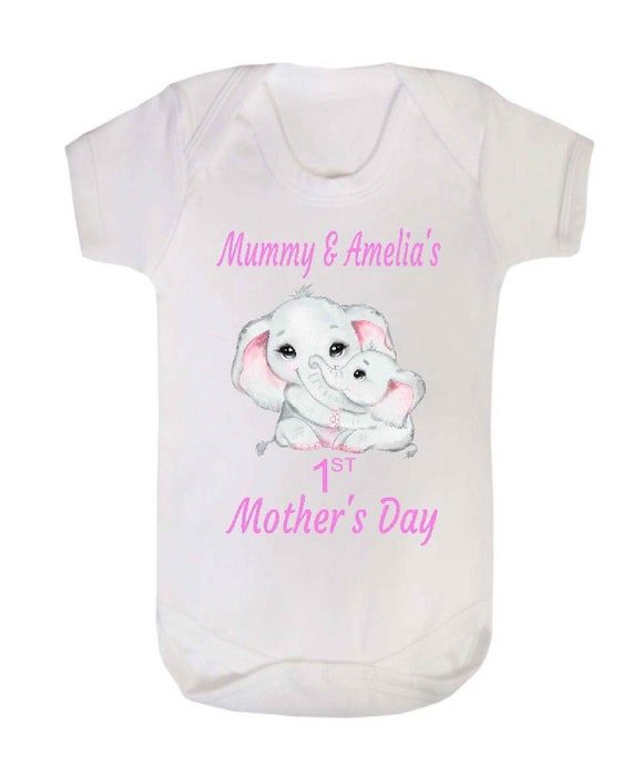 Personalised First Mother's Day Baby Vest Baby Girl First