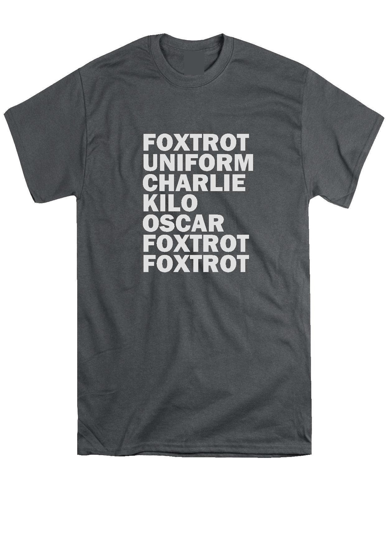 Image of Foxtrot T-Shirt Funny Men's Offensive Rude Gift Call Signs S-xxxl