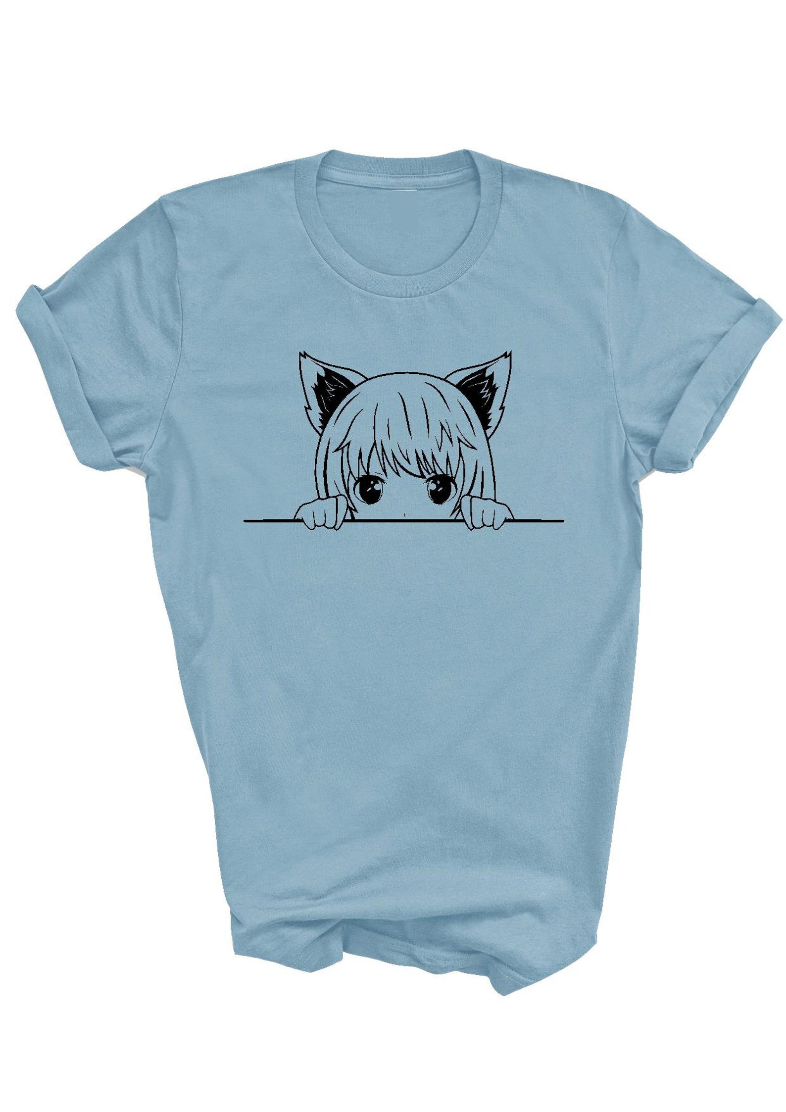 Anime Cat Girl Tshirt Top manga japonais SM XXXL Etsy