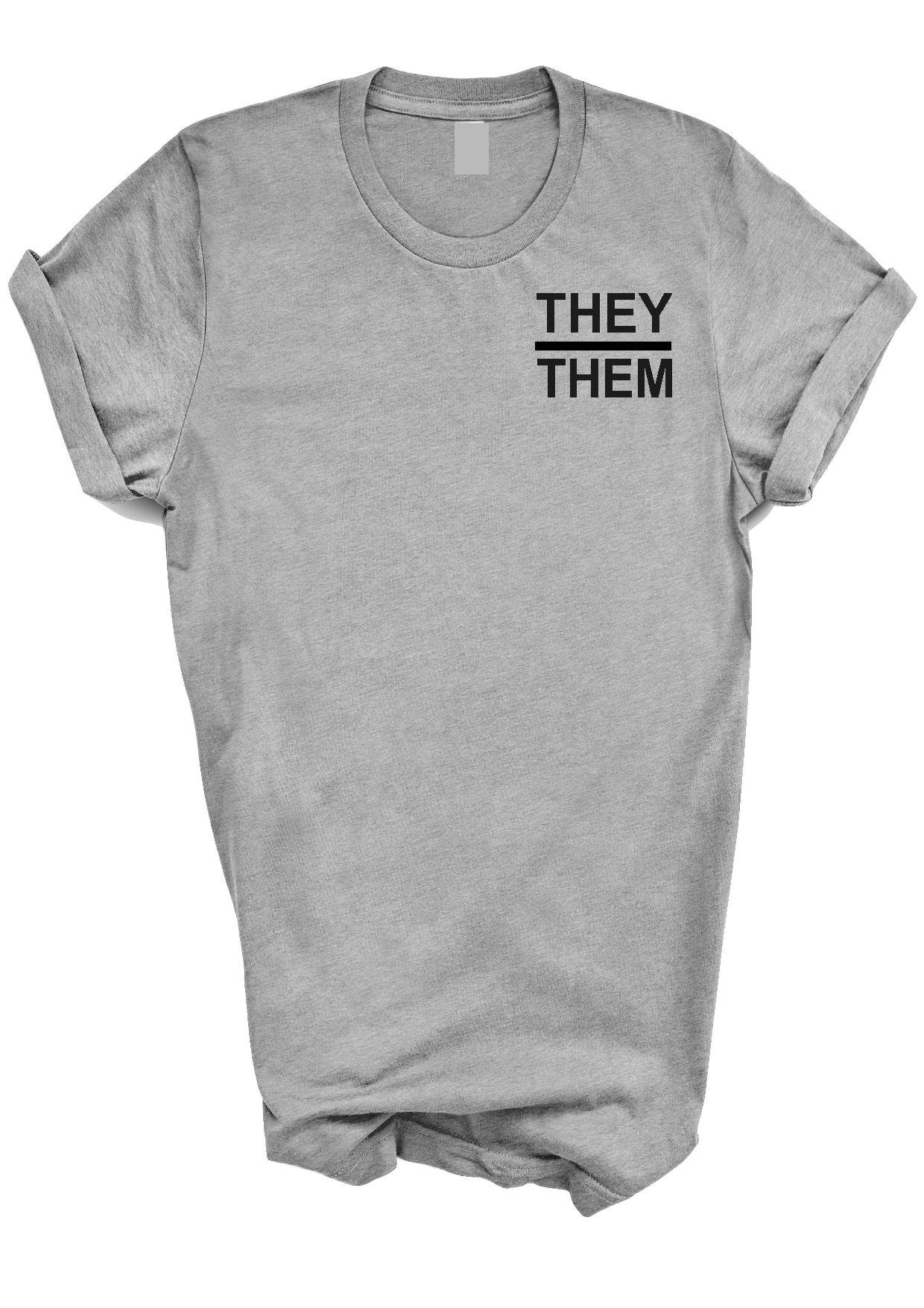 They Them T-shirt Pronouns Gender Identity Shirts for - Etsy UK
