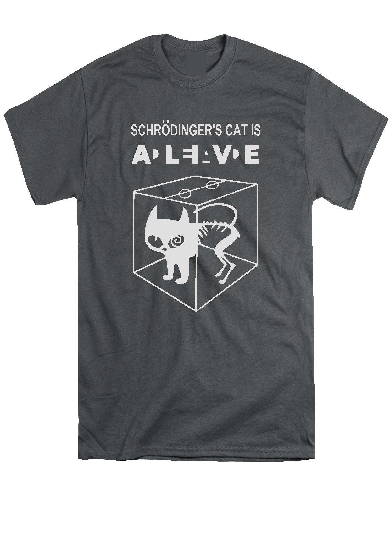 Image of Schrodingers Cat T-Shirt, Science Tshirt, Nerd Tee Sm-xxxl