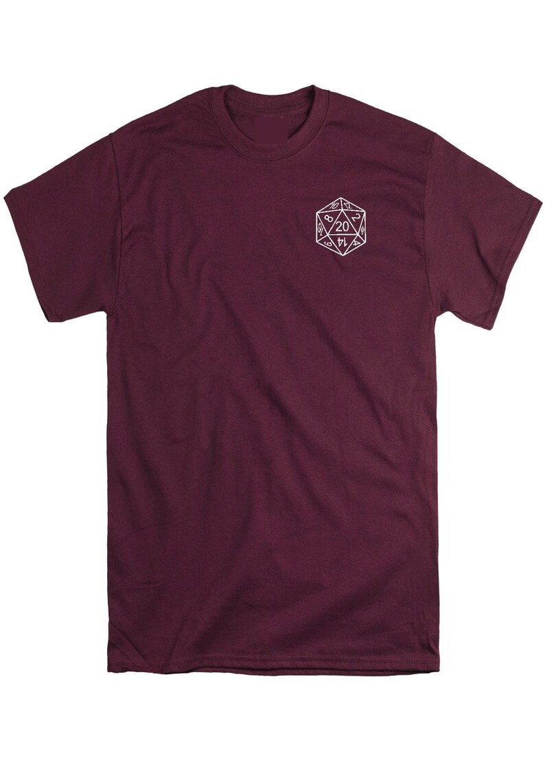 D20 Dice T Shirt, RPG Gamer Tee, Tabletop Gaming Shirt, Dungeons and Dragons Inspired Tee, Dice Lover Gift, Geek T Shirt image 4