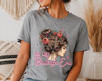 In My Bookish Era T Shirt, Gift for Book Lovers, BookTok Reader Tee, Cute Bibliophile Shirt, Reading Club Gift ,Librarian Gift, Bookworm Tee