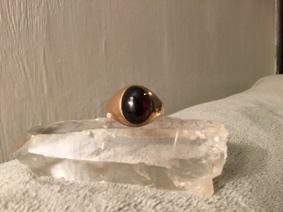 Oval Bloodstone Signet Ring