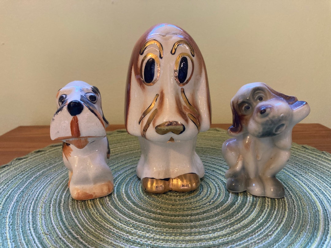 Vintage Dog Figurines Set of 3 Etsy