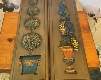 Vintage 70s Burwood Products Decorative Wall Hangings - Etsy