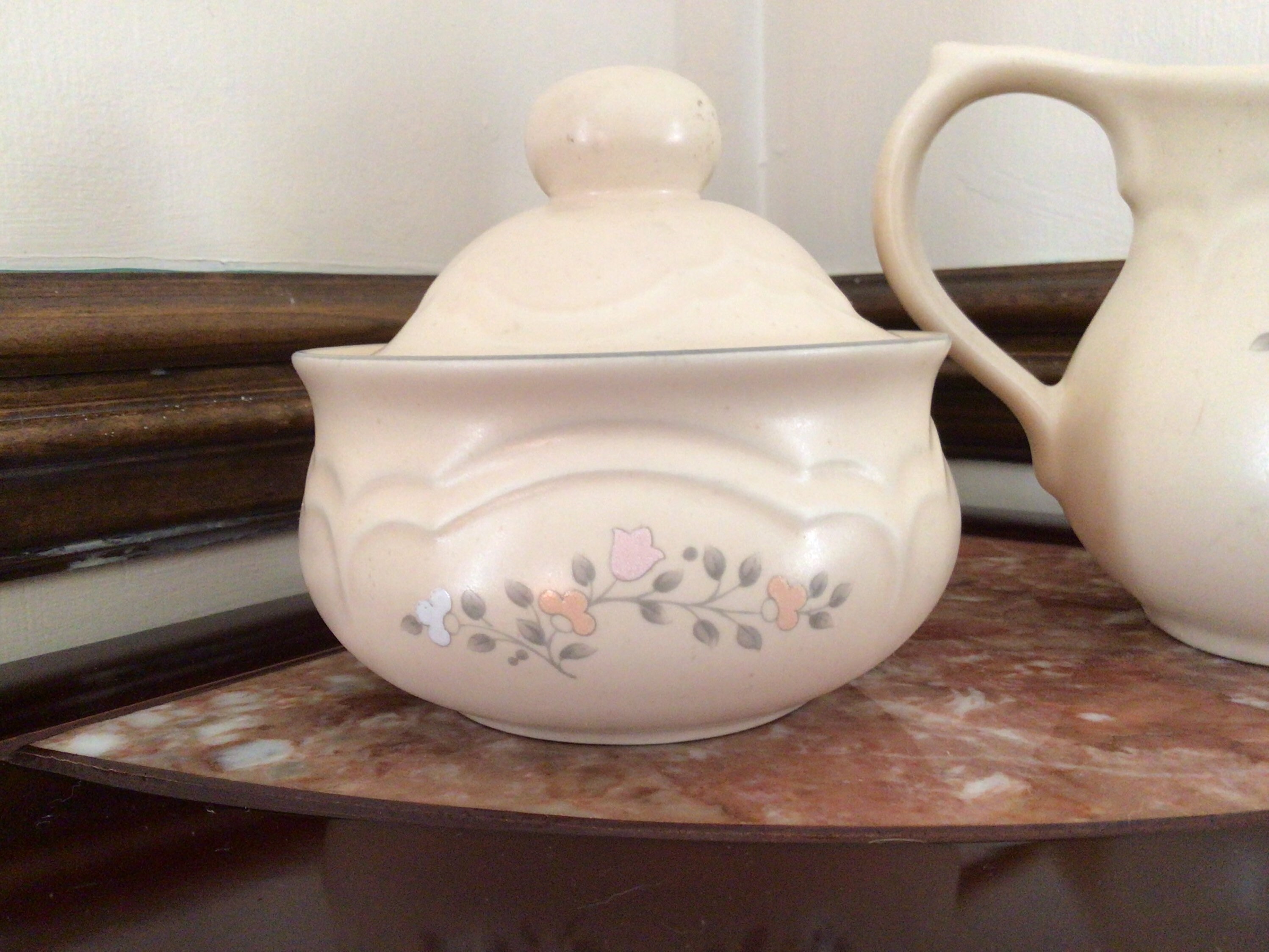 Pfaltzgraff Remembrance Stoneware Creamer & Sugar Bowl Set Etsy