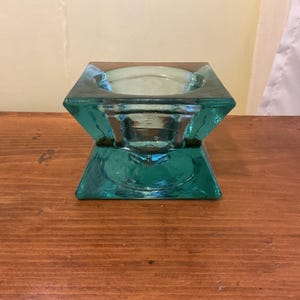 Vidrios San Miguel Aqua Recycled Glass Candle Holder