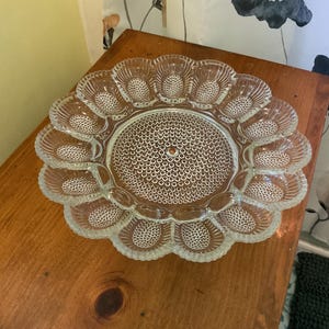 Indiana Glass Hobnail Deviled Egg Plate