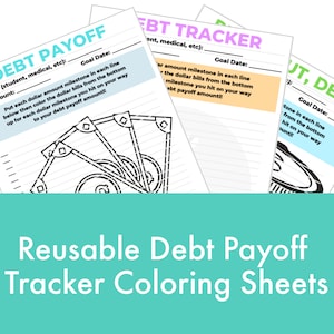 Debt Payoff Tracker Coloring Pages