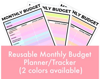 Monthly Budget Planner/Tracker Printable Planner