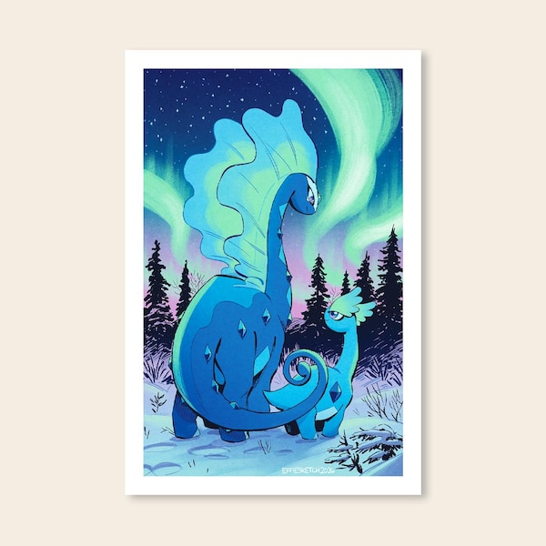 Nuevo mini estampado de Amaura y Aurorus (bonificación de invierno de 2026)