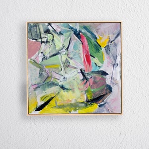 Petite peinture abstraite, Mini oeuvre d'art abstraite, petite toile de décoration d'intérieur, oeuvre d'art originale, peinture sur toile