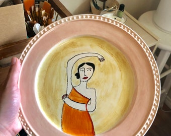 Chic handmade plate