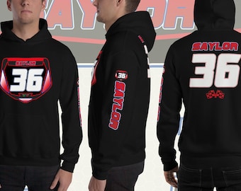 Just Ride Youth Hoodie Sweat Shirt Motocross Number Plate Custom Personalized