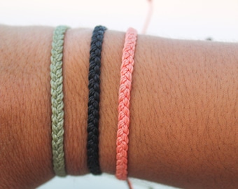 Thin Braided Bracelet or Anklet