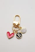 Personalized Gold Charm Keychain, Summer Keychain, Initial Charm Keychain, Bridesmaids gifts, Graduation Gifts, Purse Charms, Bag Charms product logo
