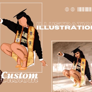 Faceless Portrait | Graduation Gift | Graduation Print | Personalised Portrait | Custom Portrait | Family Portrait | Congrats Keepsake