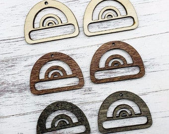 10 Pieces - DIY Unfinished Laser Cut Wood Earrings Blanks - Makers -DIY Crafts - Wood Jewelry Accessories - Wood Shapes – Arch rainbow