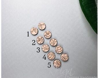 DIY Unfinished Laser Cut Wood Earrings Blanks - Makers -DIY Crafts - Wood Jewelry Accessories - Wood Shapes - Nature Collection