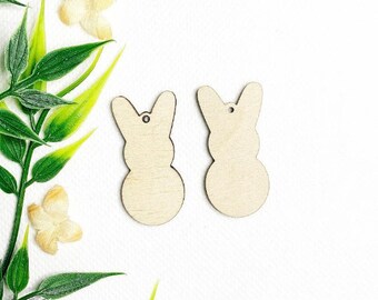 10 Pcs - DIY Unfinished earring blanks - Laser Cut Natural Wood Earring Blanks – DIY- Do it yourself - Wood blanks - wood jewelry -PEEPS