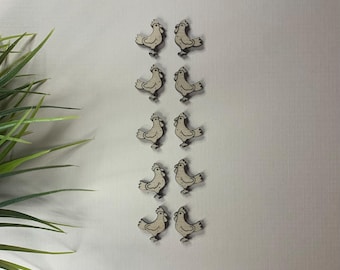 10 Pieces - DIY Unfinished Laser Cut Wood Earrings Blanks - Makers -DIY Crafts - Wood Jewelry Accessories - Wood Shapes - Cat