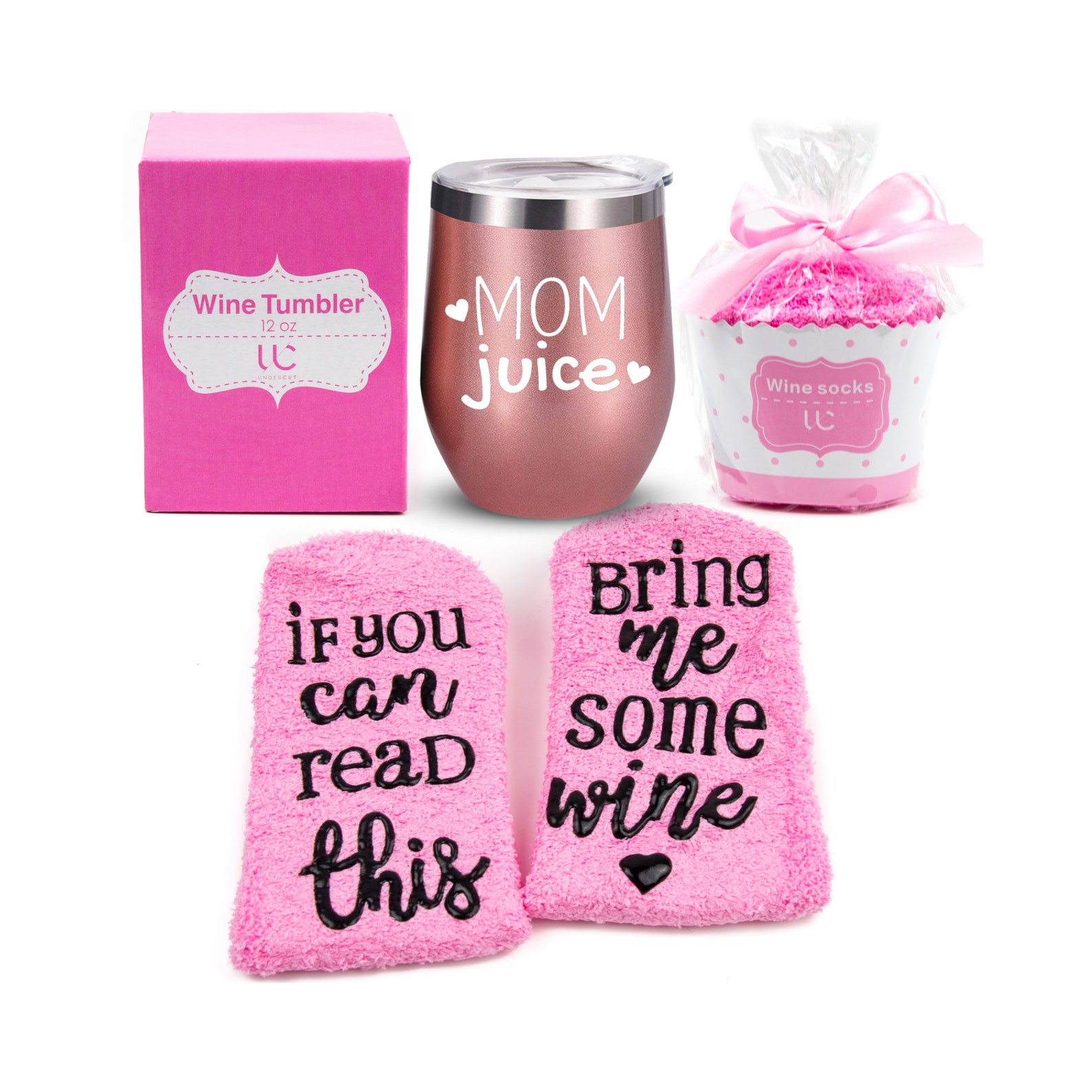 Mom Juice Wine Tumbler Cupcake Wine Socks New Mom Gift Etsy